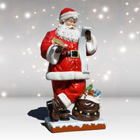 Giant Santa with Feather Pen Outdoor - 9 ft.
