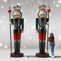 Huge Nutcracker King Pair 12 ft H