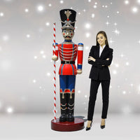Life Size Toy Soldier with Baton in Right Hand 6.5 ft H