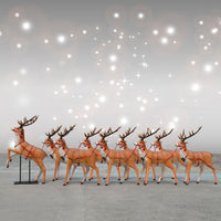 Deluxe Lifelike Outdoor 9 Reindeer Set - 66.5 ins high