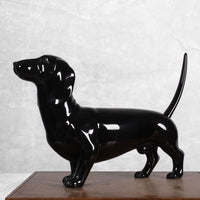 Dachshund Statue Gelcoat Black 34in L