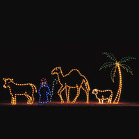 Holiday Shepherd & Animal LED Light Display - 5 Piece