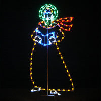 Victorian Caroling Mother C7 LED Light Display 6 ft H