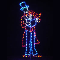 Victorian Caroling Father C7 LED Light Display 7 ft H