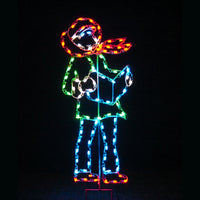 Victorian Caroling Son C7 LED Light Display 5 ft H