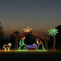 Nativity Light Display C7 LED 6 Pc 22 ft. wide