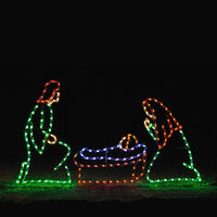 Holy Family Light Display C7 LED 3 Pc 9.9 ft. wide