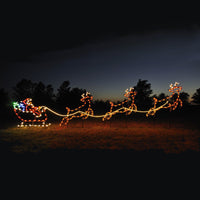 Santa Sleigh & Reindeer C7 LED Lights 16.8 ft. W