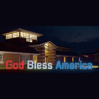 God Bless America Rope light LED Light Display 42.7 ft. W