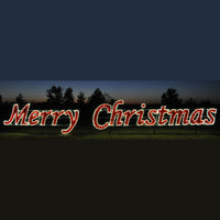 Merry Christmas Commercial C7 LED Light and Garland Display 42 ft. W