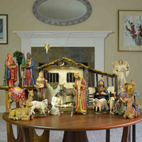 Real Life Nativity Set 20 pc. 14in. scale w/Stable
