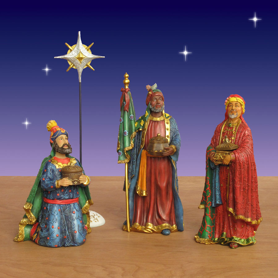 Three Kings Real Life Nativity Set - 17-Pc - 14" Scale