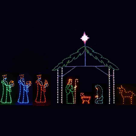 Large LED Nativity 8 piece