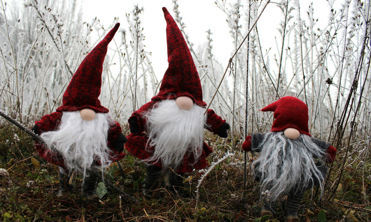Three life-size Christmas elves