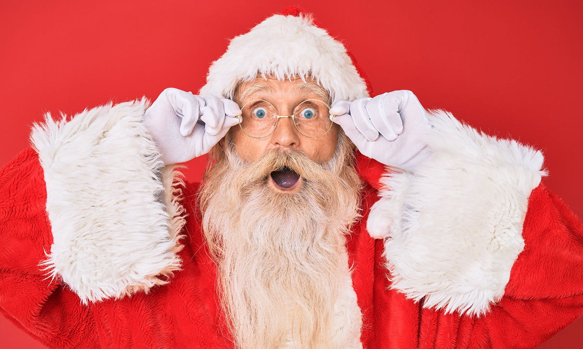 Santa Claus looking surprised
