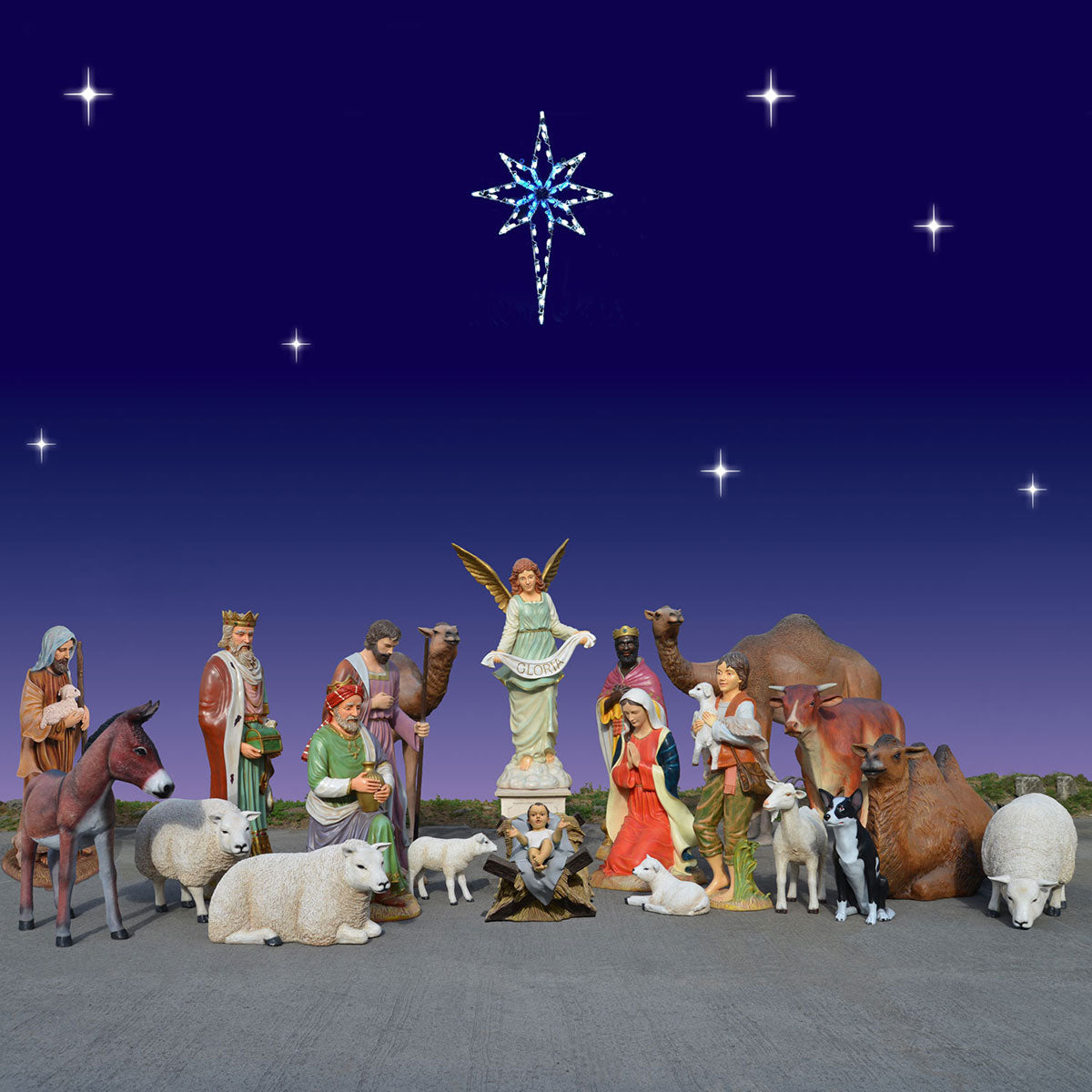 Large outdoor Nativity set figures