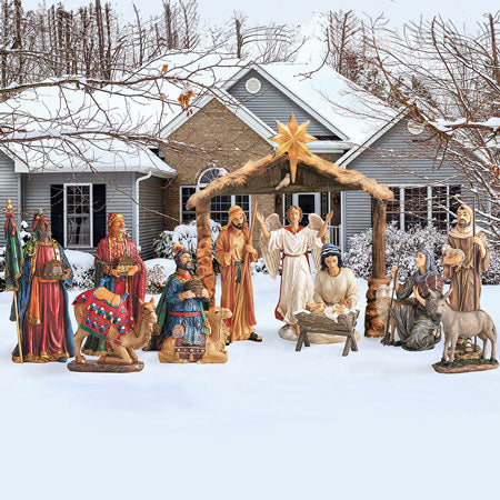 2D Outdoor Nativity Set 51 inch scale