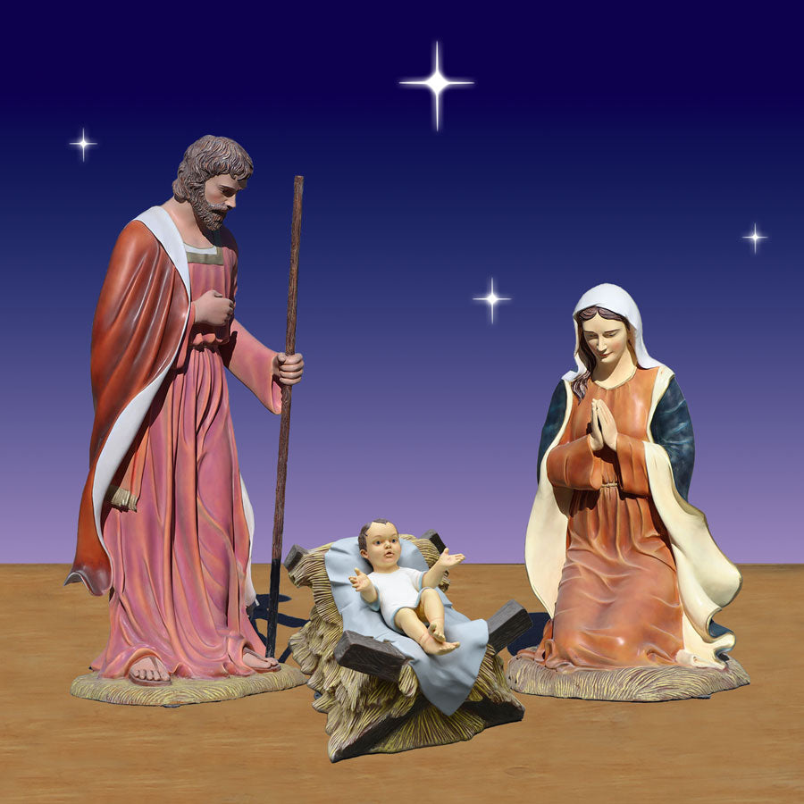 Outdoor Holy Family 70in. H - Life Size 6 foot scale Nativity