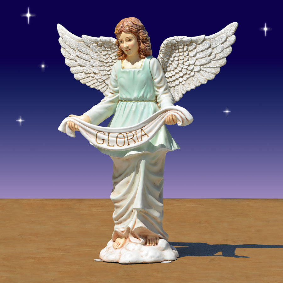 Angel of Gloria Life Size 57in.H -  54in. scale Outdoor