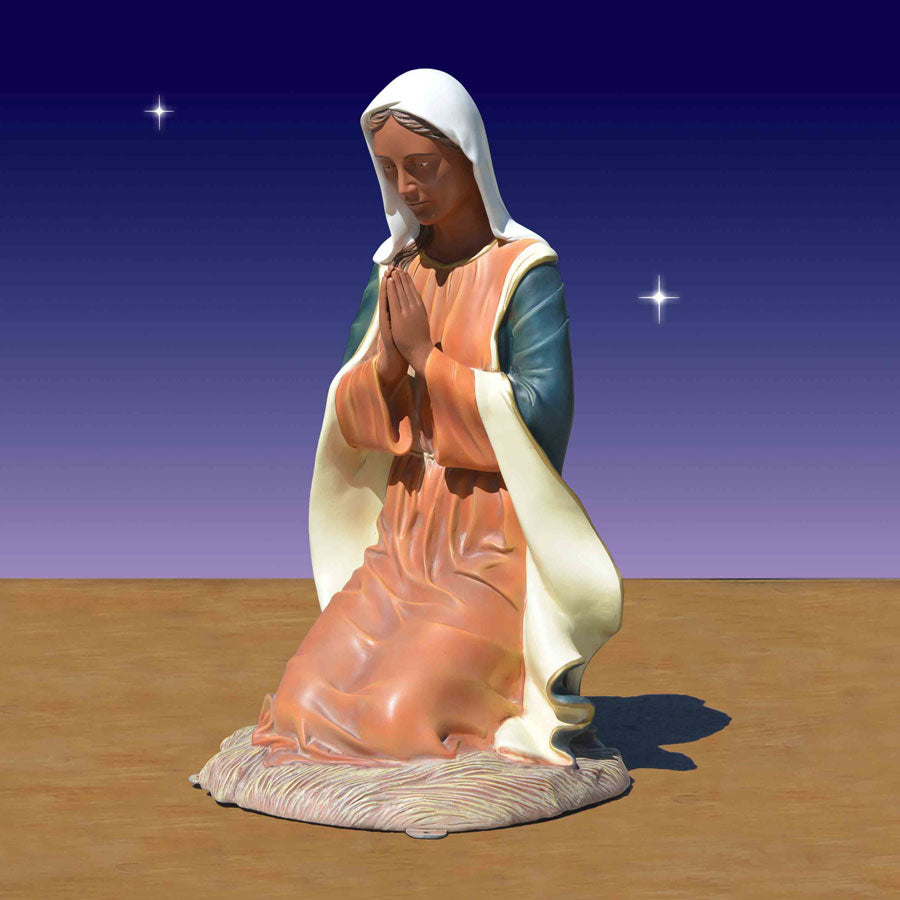 African American Mother Mary 54in. scale (38in. high)