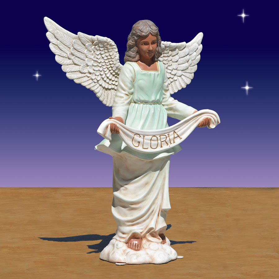 African American Angel of Gloria Life Size 57in.H -  54in. scale