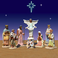 African American Nativity 40 inch scale 8 Figure set