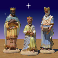 African American Three Kings 40in. scale Nativity