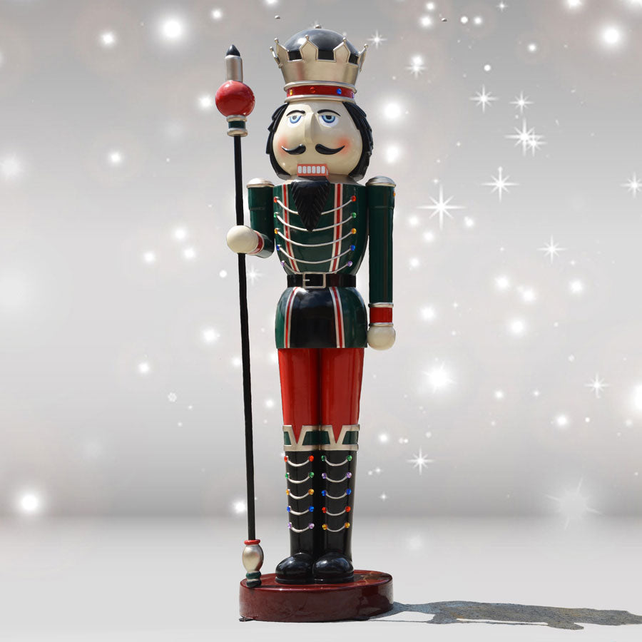 Huge Nutcracker King Scepter in Right Hand  12 ft H