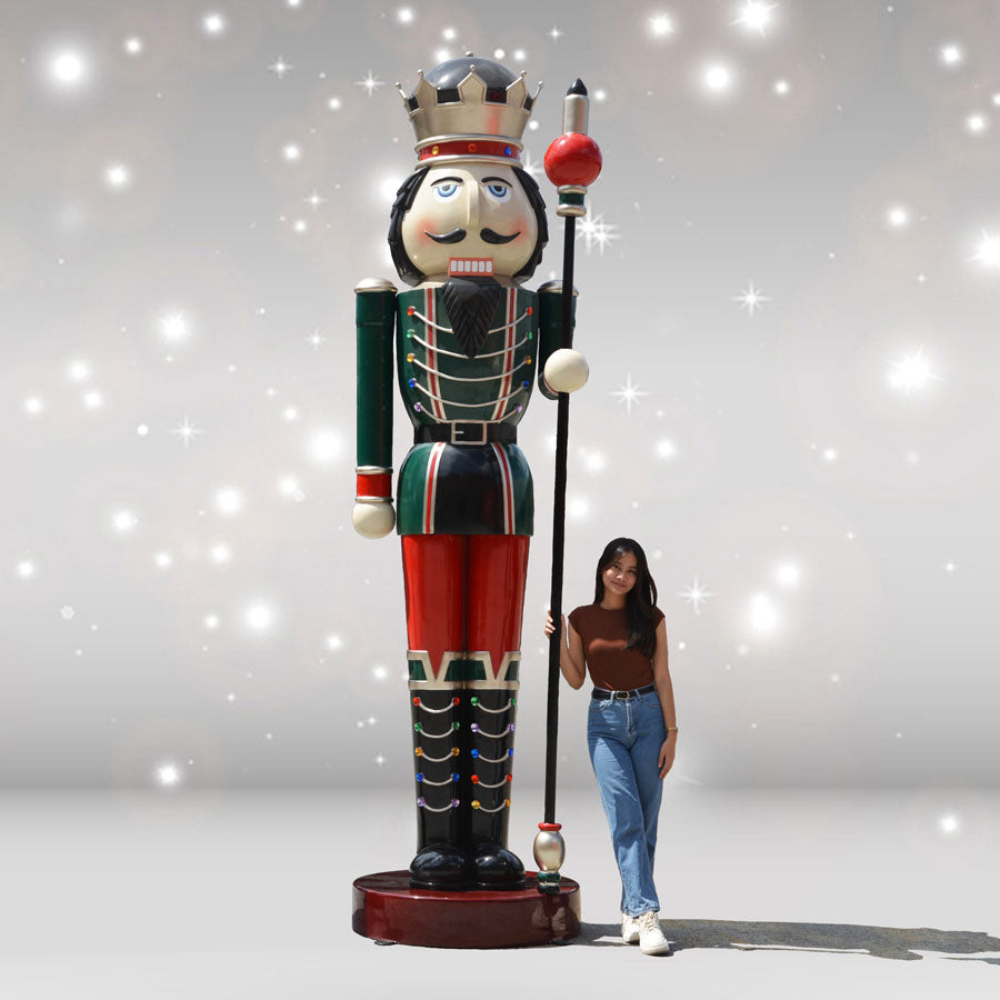 Huge Nutcracker King Scepter in Left Hand  12 ft H