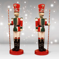 Pair of 78 inch Toy Soldiers with Batons