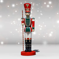 10-Foot Giant Commercial Toy Soldier Statue - Outdoor Christmas Decoration - Right Hand Baton