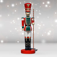 10-Foot Giant Commercial Toy Soldier Statue - Outdoor Christmas Decoration - Left Hand Baton