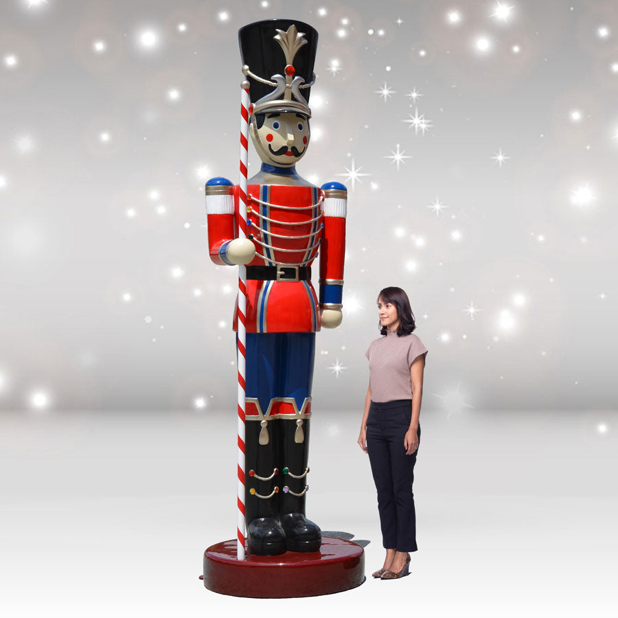 Giant Toy Soldier with Baton in Right Hand  10 ft H