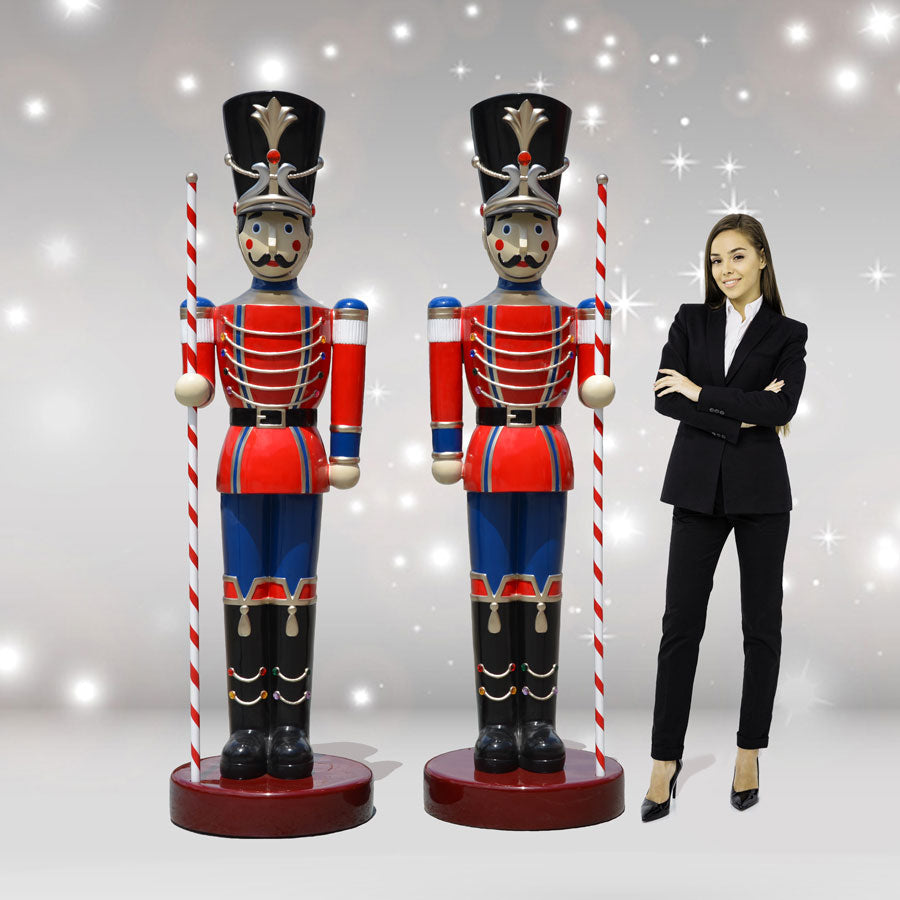 Life Size Toy Soldiers with Batons  6.5 ft H