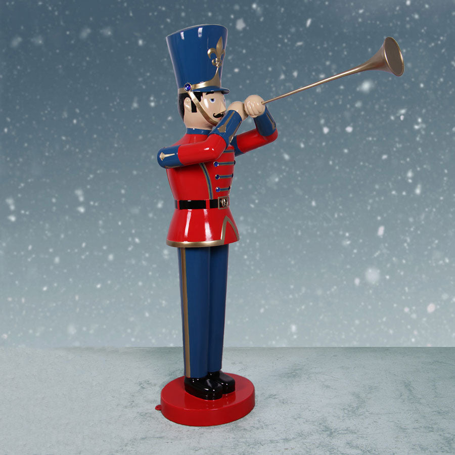 Life Size Toy Soldier with Trumpet  6 ft H