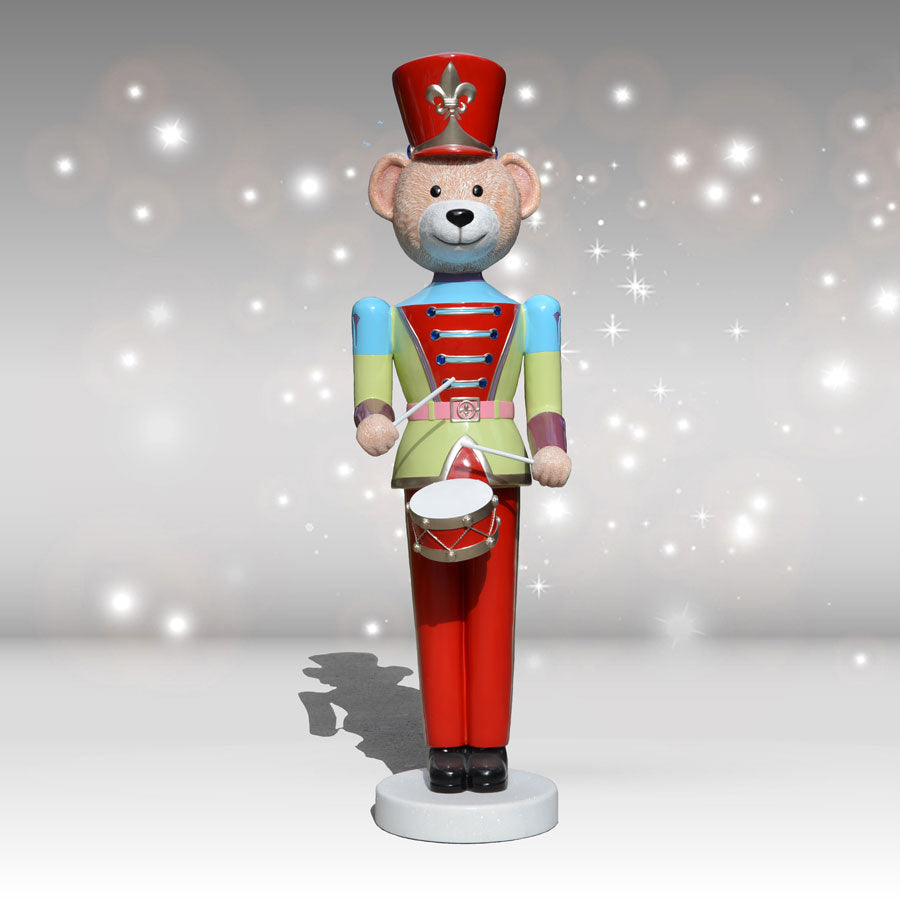 Drummer Teddy Toy Soldier  74" H