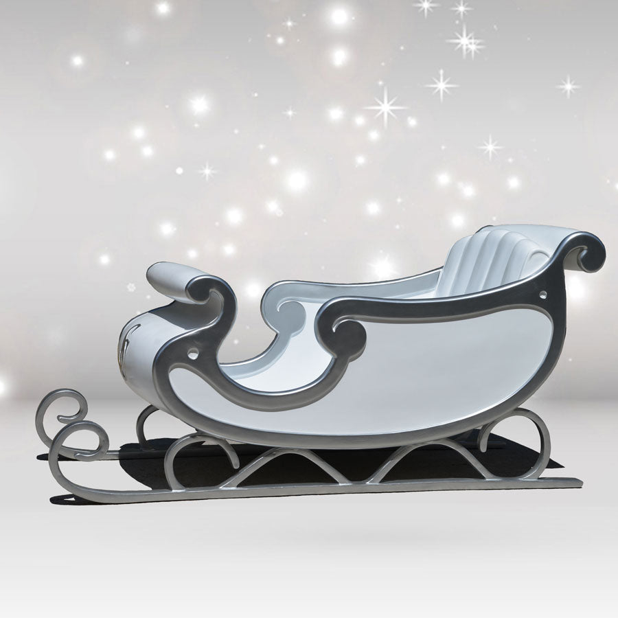 Jumbo Sleigh Deluxe White/silver  - 81 inches long
