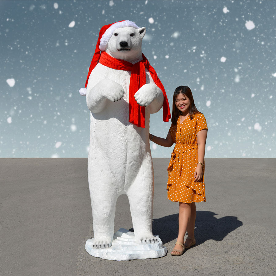 Outdoor Polar Bear - Christmas Life Size Display 83in.H