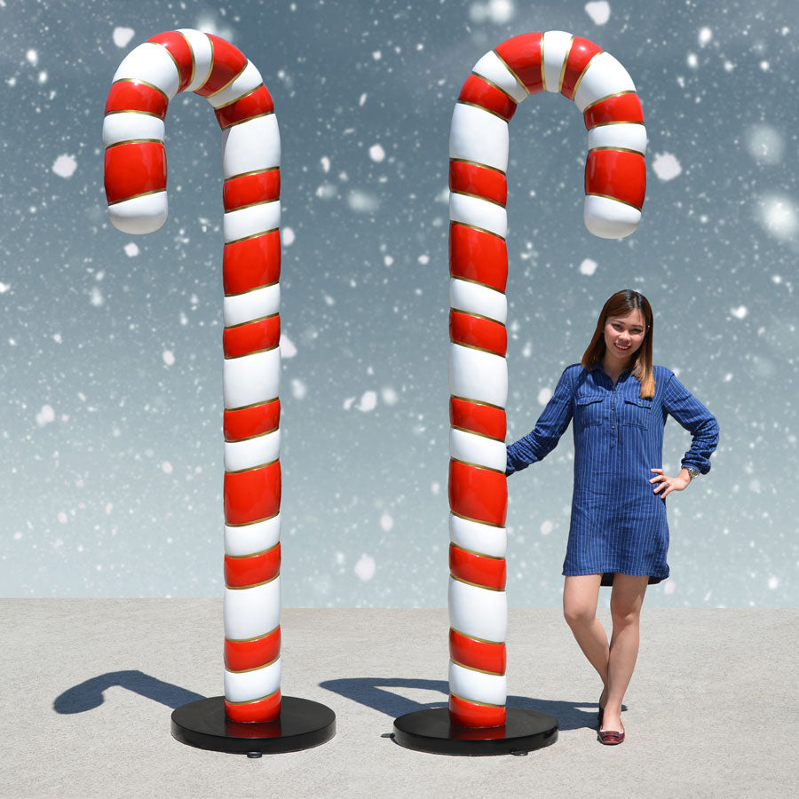 Pair of Giant Candy Canes 8 ft. H