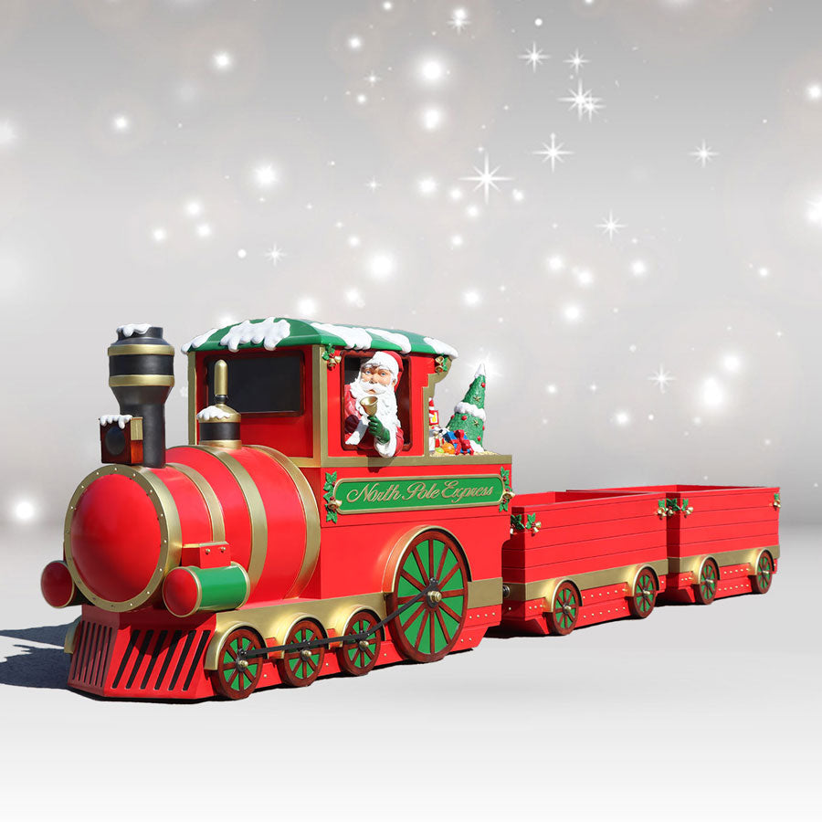 North Pole Express - Locomotive and Two Wagons 23 feet long