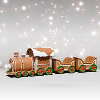 The Gingerbread Express: Engine & Two Wagons | 7.5-Foot Holiday Display