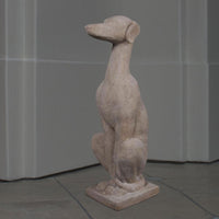 Roman Stone Greyhound Statue 35in H