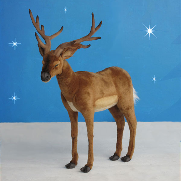 Realistic Plush White Tail Reindeer 38.5in. H
