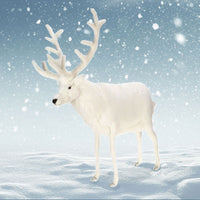 Large Plush Reindeer 46in. H White
