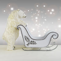 Polar Bear Cub Pushing Sled 56 ins L