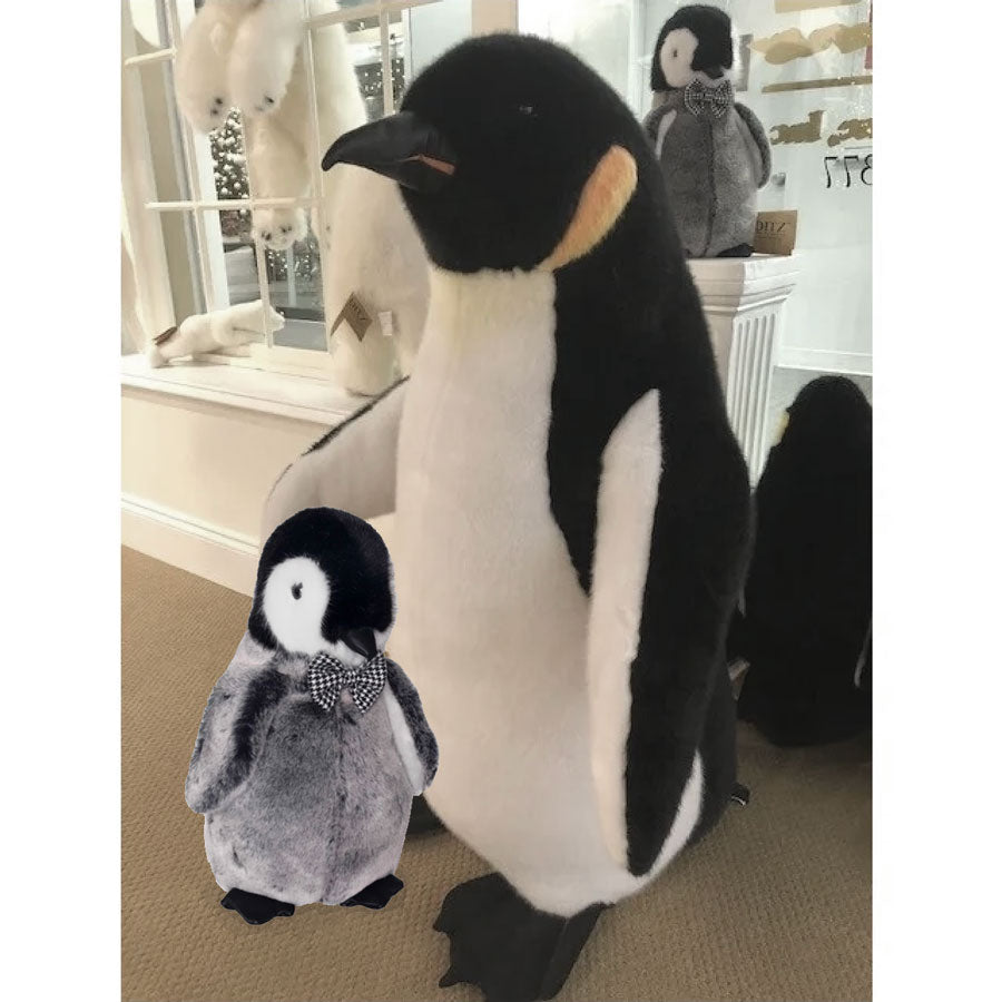 Plush Emperor Penguin with Baby 30ins H