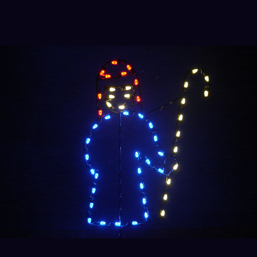 Nativity C7 LED Light Display - 4 ft Shepherd Boy