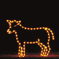 Nativity C7 LED Light Display - 5 ft Standing Ox
