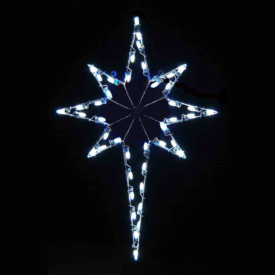White Star of Bethlehem - C7 LED Light Display -  4.8 ft H