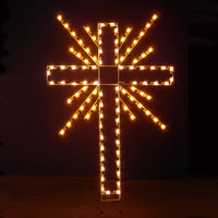 Nativity C7 LED Light Display - Cross 6 ft.